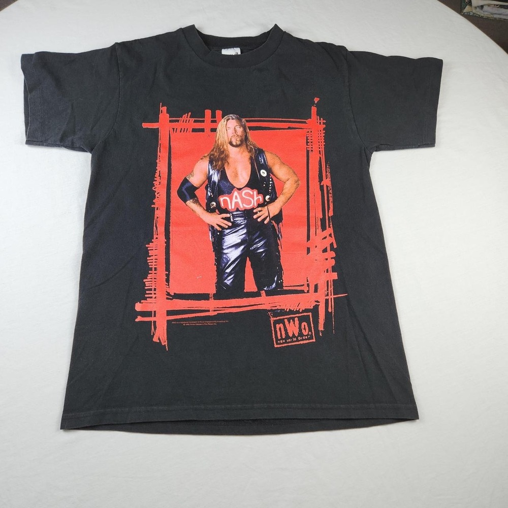 Kevin Nash Big Sexy NWO Wrestling 1998 Vintage Black T-shirt Mens M SingleStitch